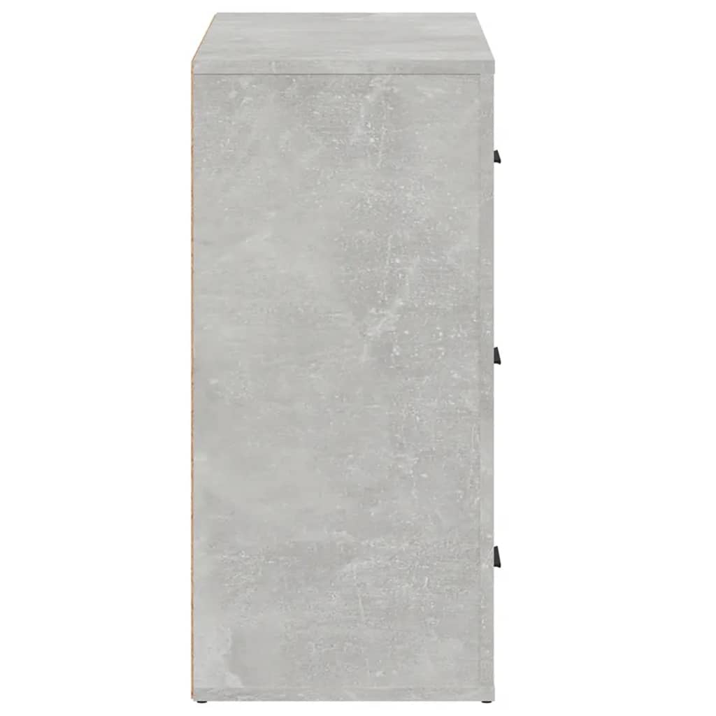 Credenza Grigio Cemento 80x33x70 cm in Legno Multistrato 816580