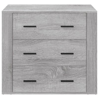 Credenza cassettiera mobile contenitore organizer cucina soggiorno salotto sonoma 80 x 33 x 70 cm legno ingegnerizzato grigio 02_0036534