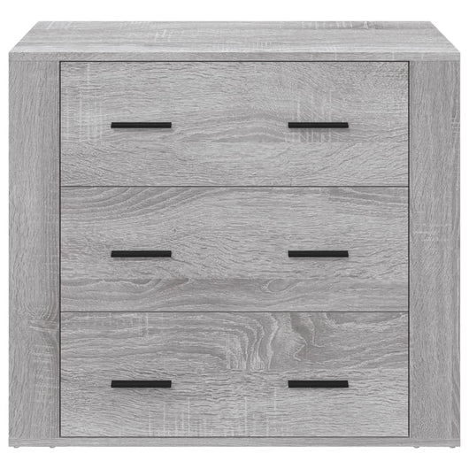 Credenza cassettiera mobile contenitore organizer cucina soggiorno salotto sonoma 80 x 33 x 70 cm legno ingegnerizzato grigio 02_0036534
