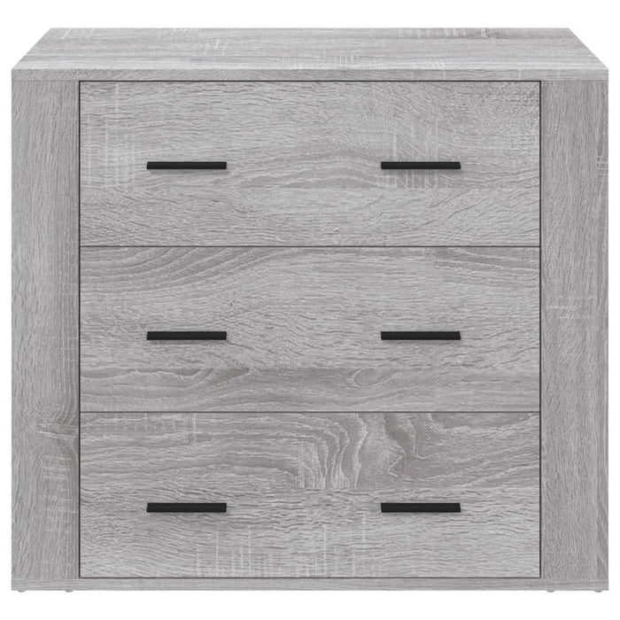Credenza cassettiera mobile contenitore organizer cucina soggiorno salotto sonoma 80 x 33 x 70 cm legno ingegnerizzato grigio 02_0036534