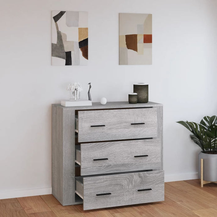 Credenza Grigio Sonoma 80x33x70 cm in Legno Multistrato cod mxl 27912