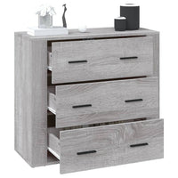 Credenza Grigio Sonoma 80x33x70 cm in Legno Multistrato 816582