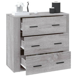 Credenza Grigio Sonoma 80x33x70 cm in Legno Multistrato 816582