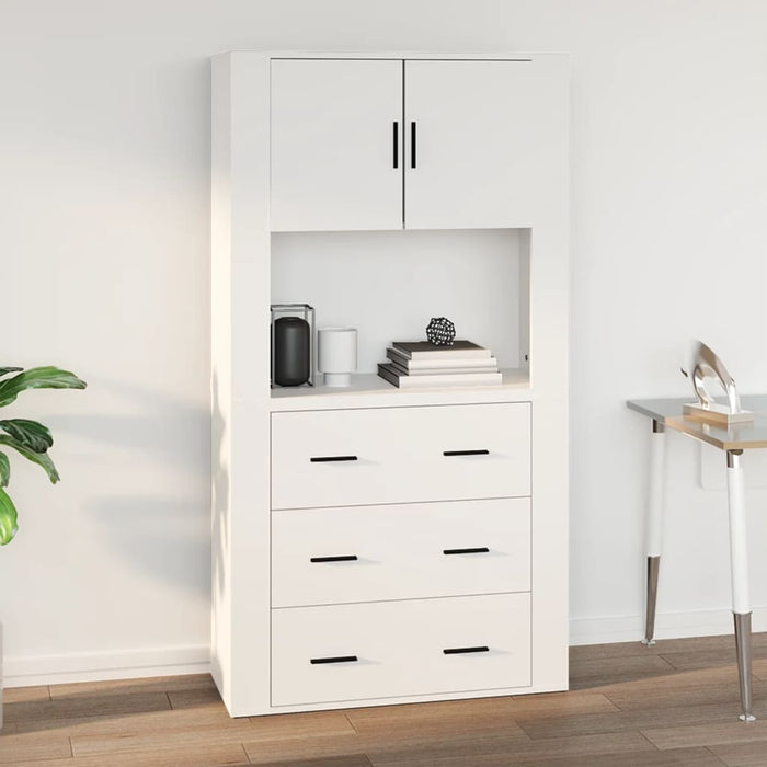 Mobile a Parete Bianco 80x33x80 cm in Legno Multistrato 816584