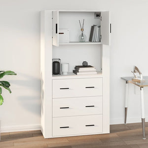 Mobile a Parete Bianco 80x33x80 cm in Legno Multistrato 816584