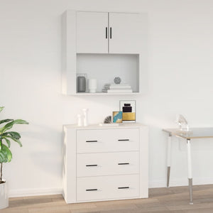 Mobile a Parete Bianco 80x33x80 cm in Legno Multistrato cod mxl 16550