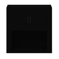 Mobile a Parete Nero 80x33x80 cm in Legno Multistrato 816585