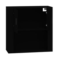 Mobile a Parete Nero 80x33x80 cm in Legno Multistrato 816585