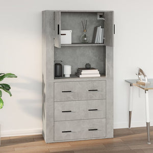 Mobile a Parete Grigio Cemento 80x33x80 cm in Legno Multistrato 816588