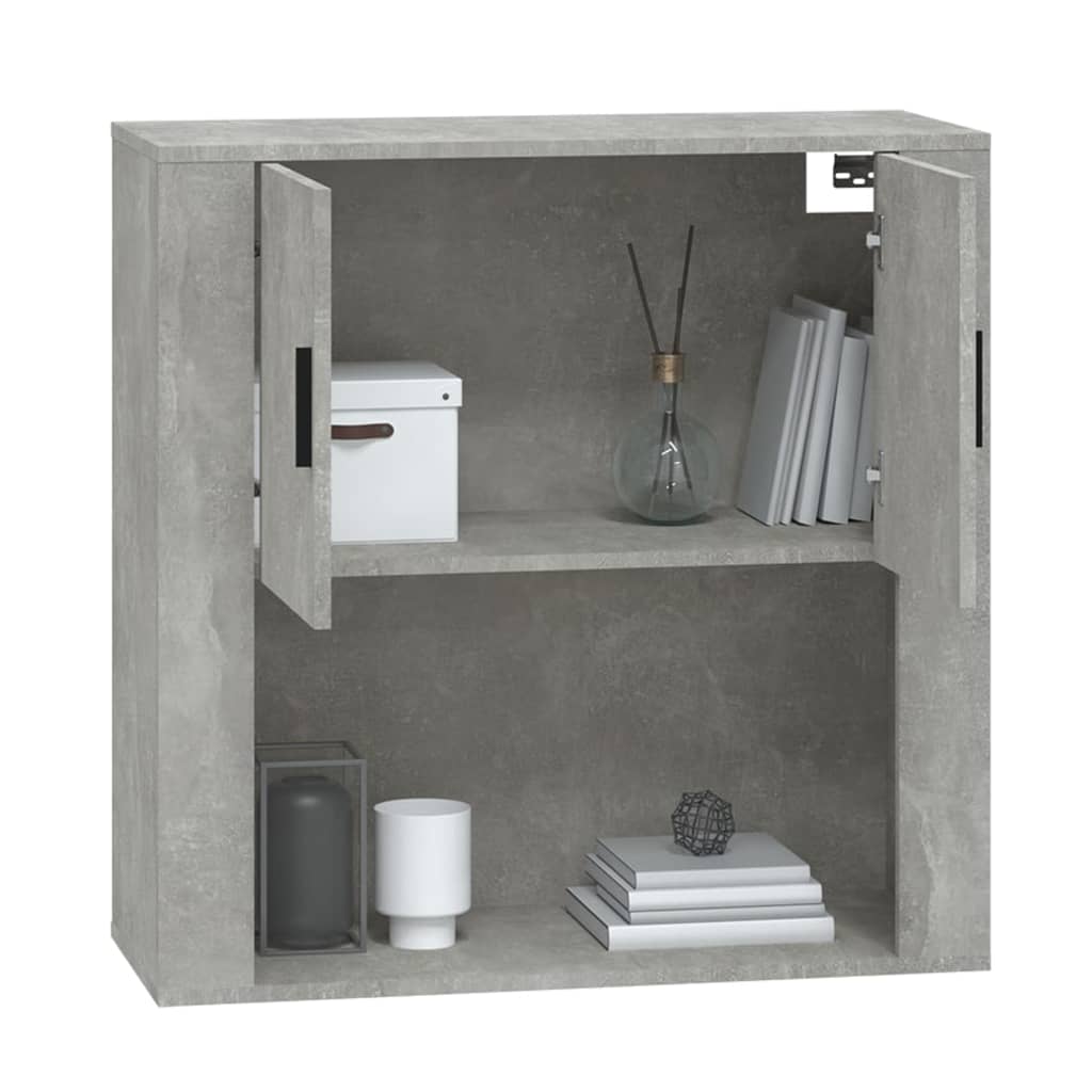 Mobile a Parete Grigio Cemento 80x33x80 cm in Legno Multistrato 816588