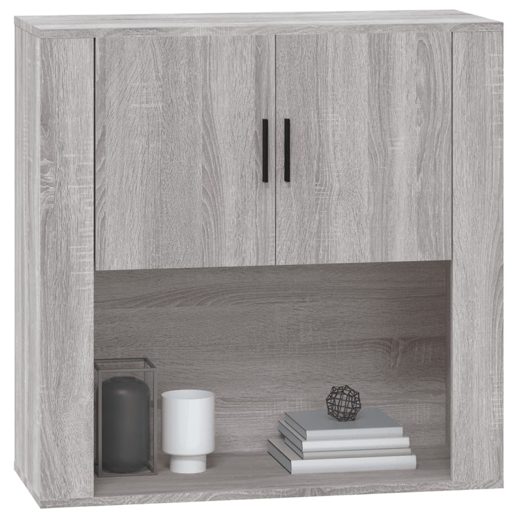 Mobile Pensile Grigio Sonoma 80x33x80 cm in Legno Multistrato 816590