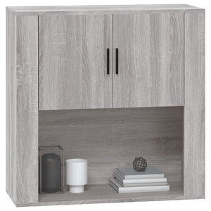 Mobile Pensile Grigio Sonoma 80x33x80 cm in Legno Multistrato 816590