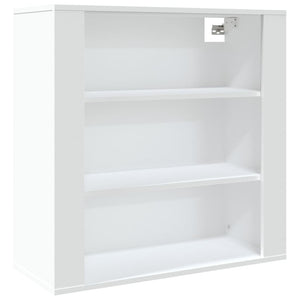 Mobile a Parete Bianco 80x33x80 cm in Legno Multistrato 816592