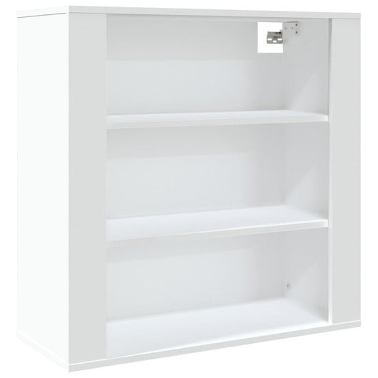 Mobile a Parete Bianco 80x33x80 cm in Legno Multistrato 816592