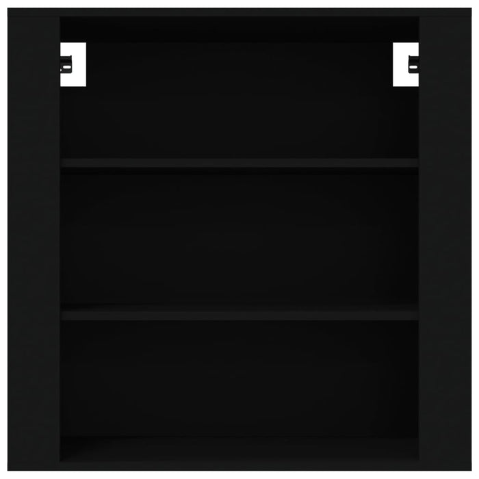 Mobile a Parete Nero 80x33x80 cm in Legno Multistrato