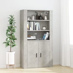 Mobile a Parete Grigio Cemento 80x33x80 cm in Legno Multistrato 816596