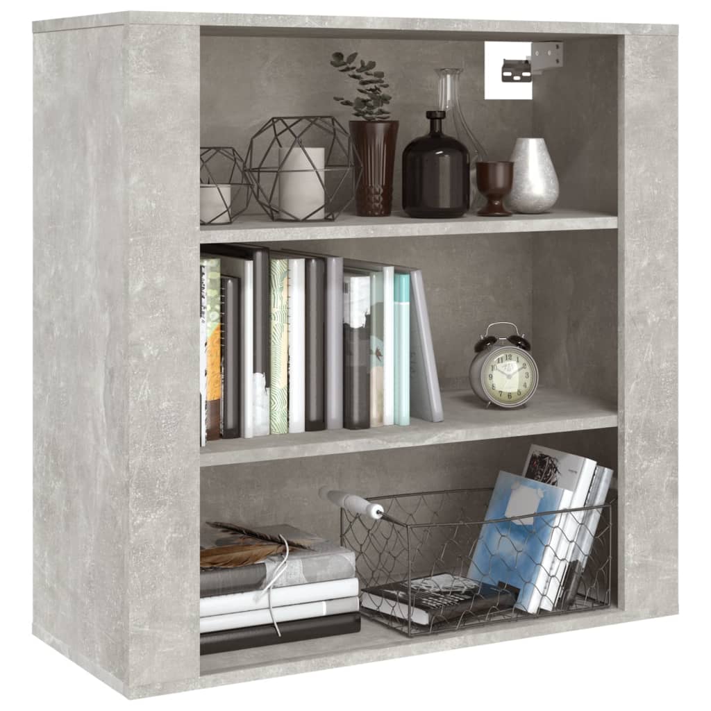 Mobile a Parete Grigio Cemento 80x33x80 cm in Legno Multistrato cod mxl 17517