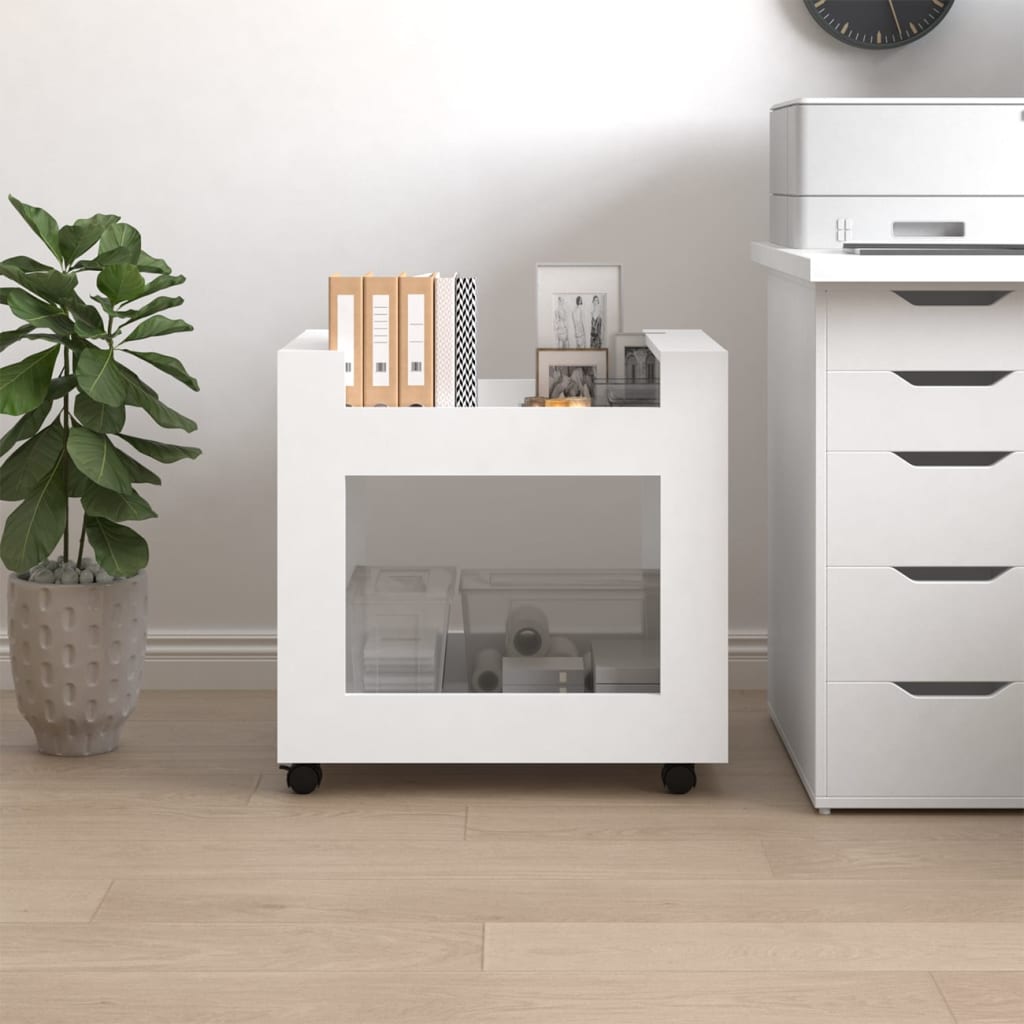 Carrello per Scrivania bianco 60x45x60 cm in Legno Multistrato 816600