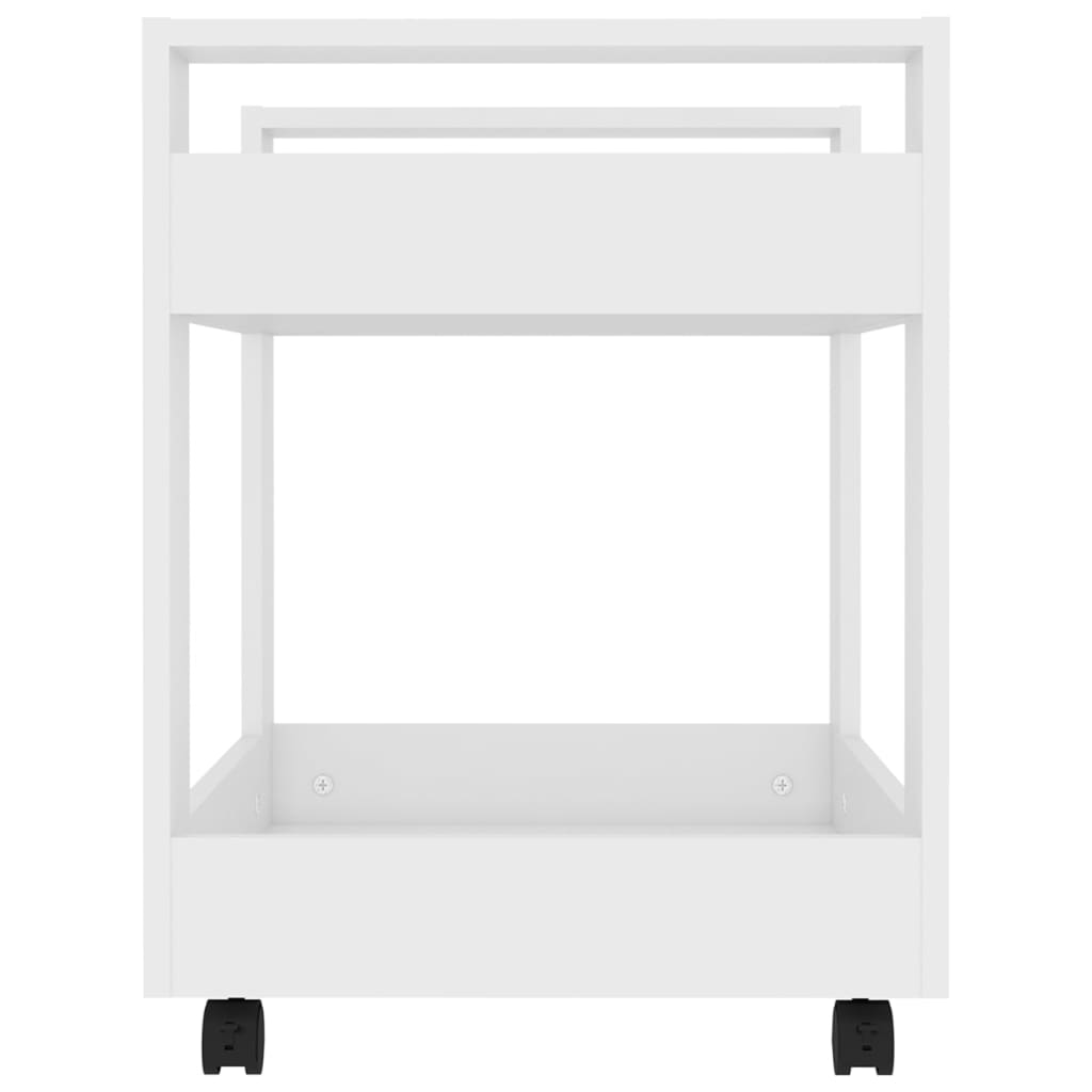 Carrello per Scrivania bianco 60x45x60 cm in Legno Multistrato