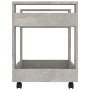 Carrello Scrivania Grigio cemento 60x45x60 cm Legno Multistrato cod mxl 40690