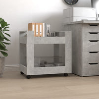 Carrello Scrivania Grigio cemento 60x45x60 cm Legno Multistrato cod mxl 40690