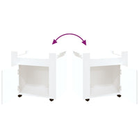 Carrello per Scrivania bianco 60x45x60 cm in Legno Multistrato cod mxl 39186