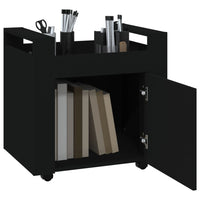 Carrello per Scrivania Nero 60x45x60 cm in Legno Multistrato 816609