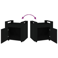 Carrello per Scrivania Nero 60x45x60 cm in Legno Multistrato