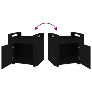 Carrello per Scrivania Nero 60x45x60 cm in Legno Multistrato