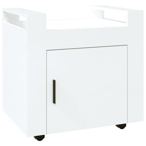 Carrello Scrivania bianco lucido 60x45x60 cm Legno Multistrato 816610