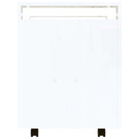 Carrello Scrivania bianco lucido 60x45x60 cm Legno Multistrato 816610