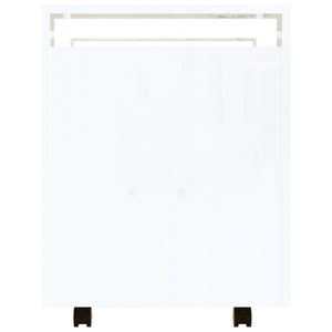Carrello Scrivania bianco lucido 60x45x60 cm Legno Multistrato 816610