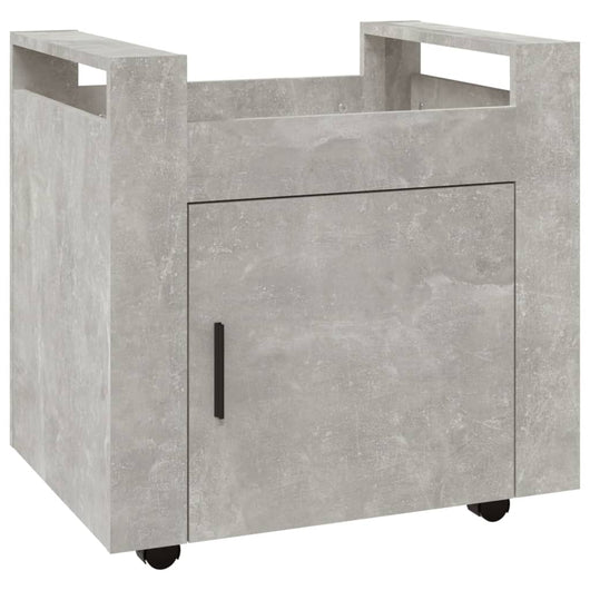 Carrello Scrivania Grigio cemento 60x45x60 cm Legno Multistrato 816612