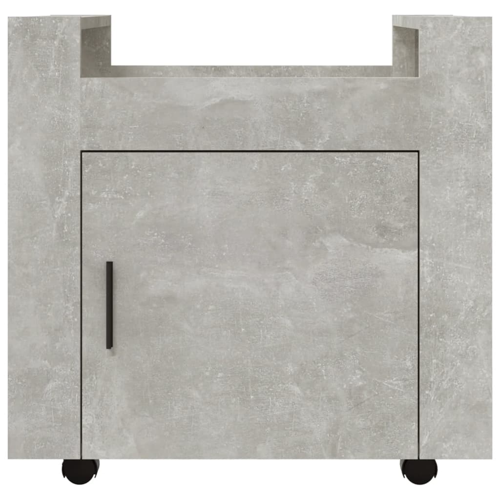 Carrello Scrivania Grigio cemento 60x45x60 cm Legno Multistrato 816612