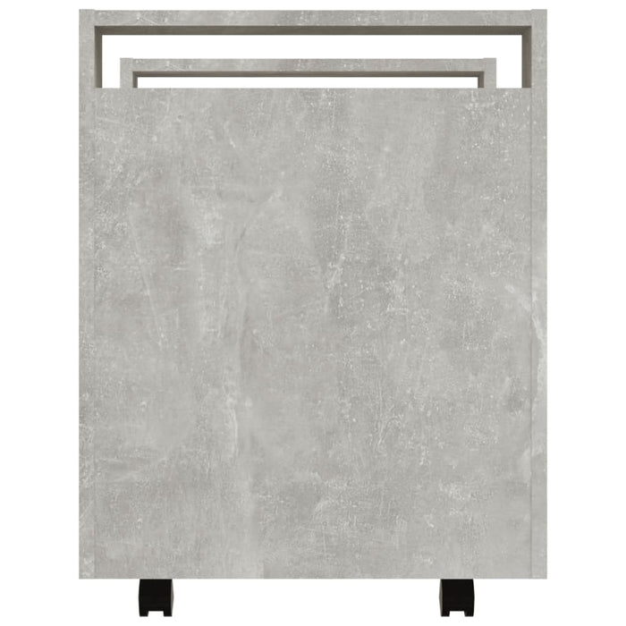 Carrello Scrivania Grigio cemento 60x45x60 cm Legno Multistrato 816612