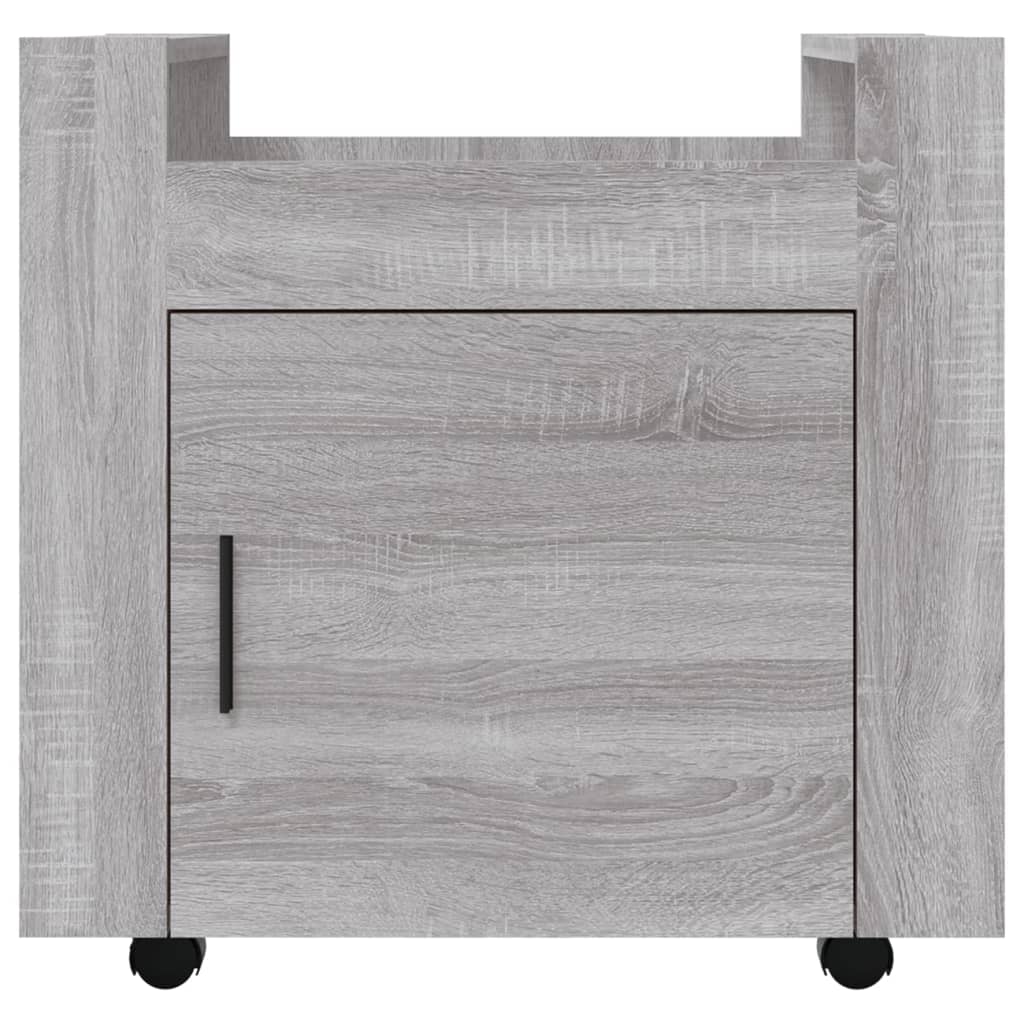 Carrello Scrivania Grigio Sonoma 60x45x60 cm Legno Multistrato