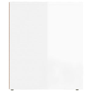 Comodino Bianco Lucido 50x39x47 cm 816692