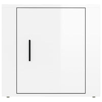 Comodini 2 pz-Set di 2 Tavolino da notte in Bianco Lucido 50x39x47 cm