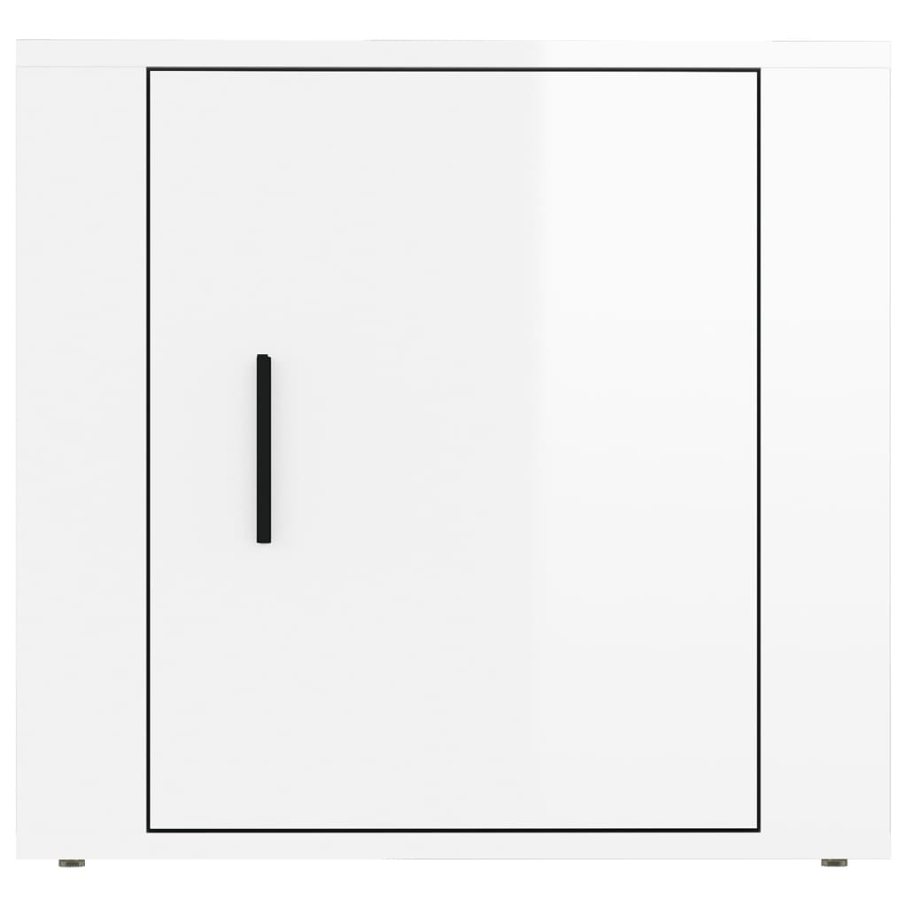 Comodini 2 pz in Bianco Lucido 50x39x47 cm 816693