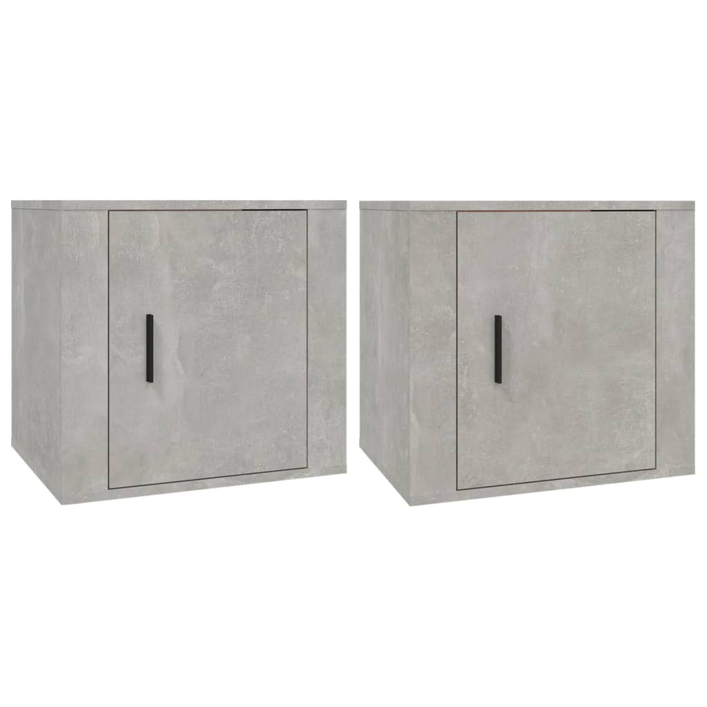 Comodini 2 pz Grigio Cemento 50x39x47 cm 816697