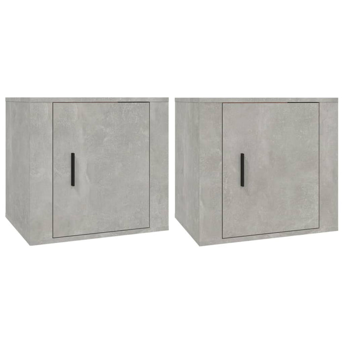 Comodini 2 pz Grigio Cemento 50x39x47 cm 816697