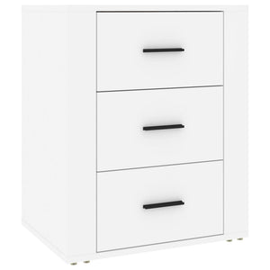 Comodino-Tavolino da notte Bianco 50x36x60 cm in Legno Ingegnerizzato 302565
