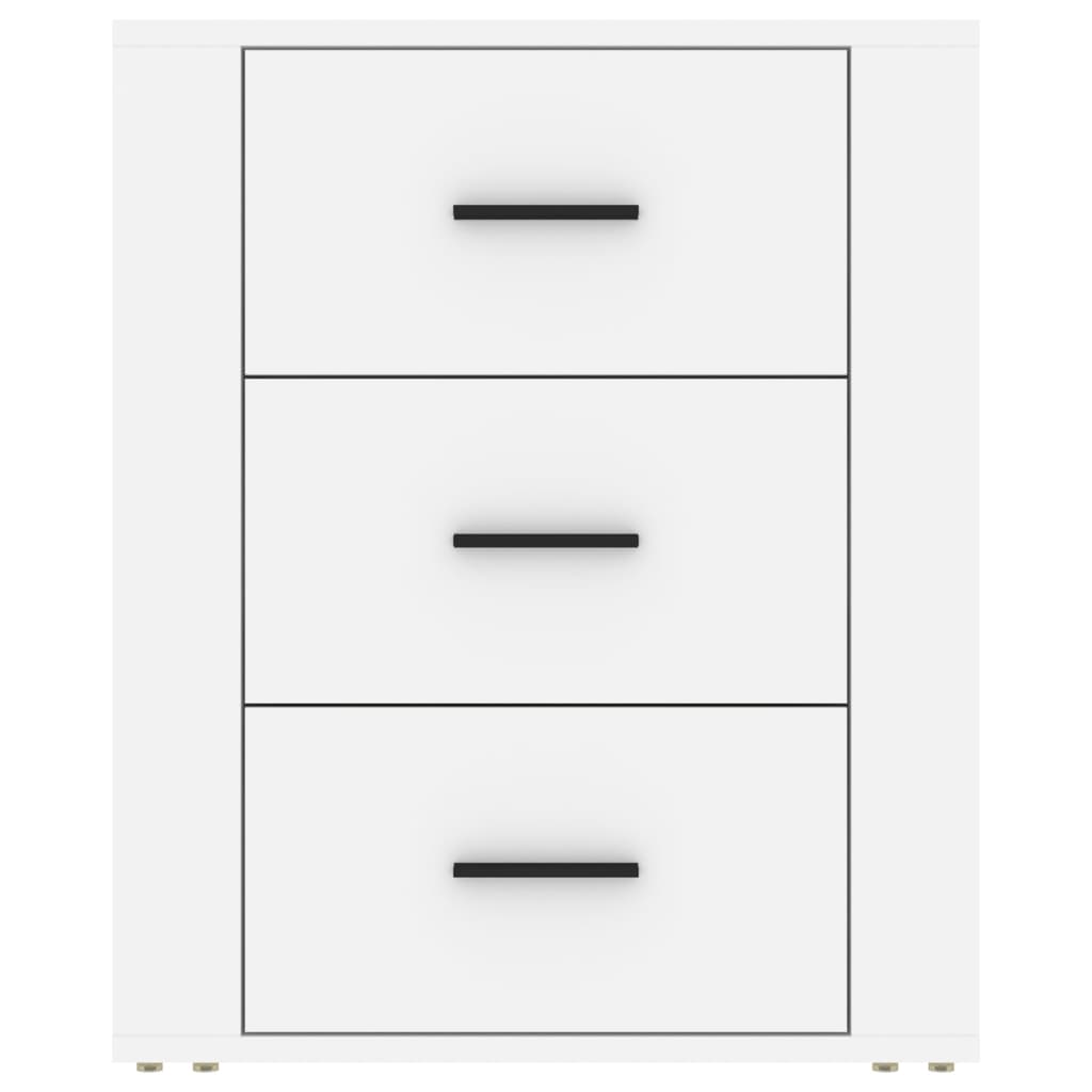 Comodino-Tavolino da notte Bianco 50x36x60 cm in Legno Ingegnerizzato 302565