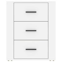 Comodino-Tavolino da notte Bianco 50x36x60 cm in Legno Ingegnerizzato 302565