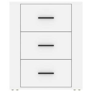 Comodino-Tavolino da notte Bianco 50x36x60 cm in Legno Ingegnerizzato 302565