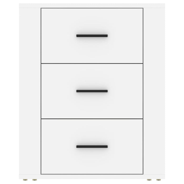 Comodino-Tavolino da notte Bianco 50x36x60 cm in Legno Ingegnerizzato 302565
