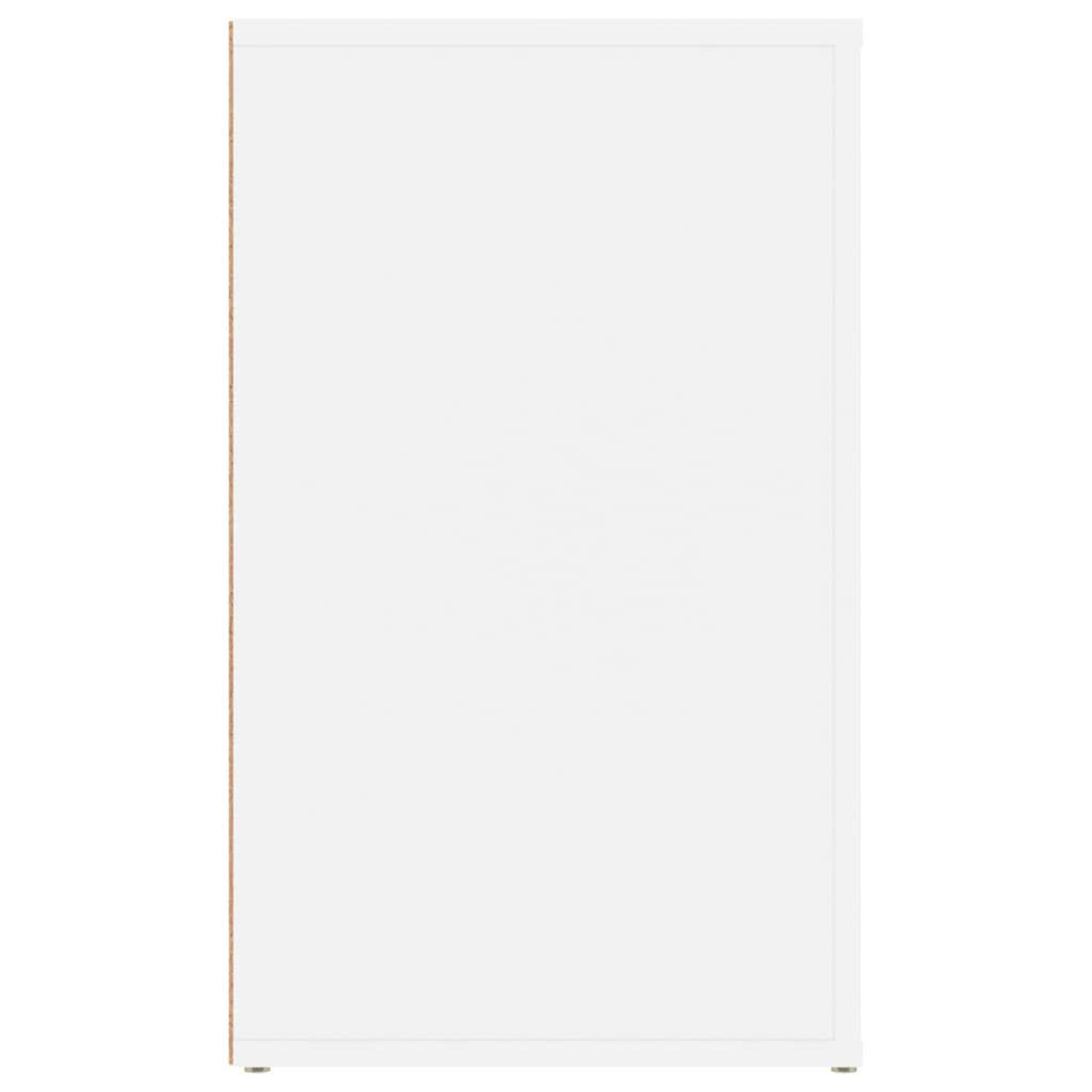 Comodino-Tavolino da notte Bianco 50x36x60 cm in Legno Ingegnerizzato 302565