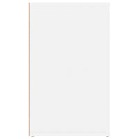 Comodino-Tavolino da notte Bianco 50x36x60 cm in Legno Ingegnerizzato 302565