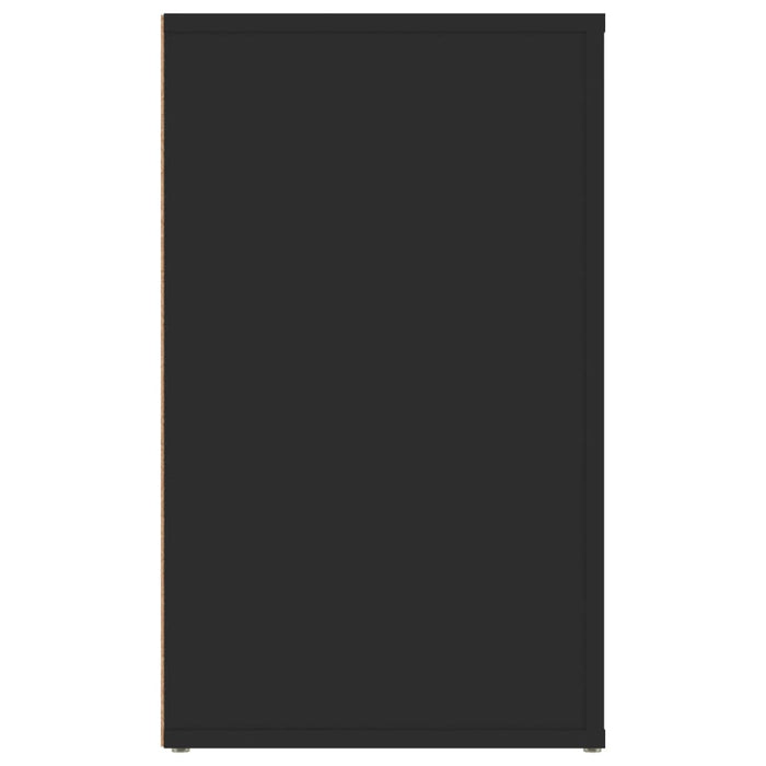 Comodino-Tavolino da notte Nero 50x36x60 cm in Legno Multistrato