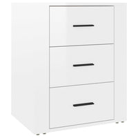Comodino Bianco Lucido 50x36x60 cm in Legno Multistrato cod mxl 31122